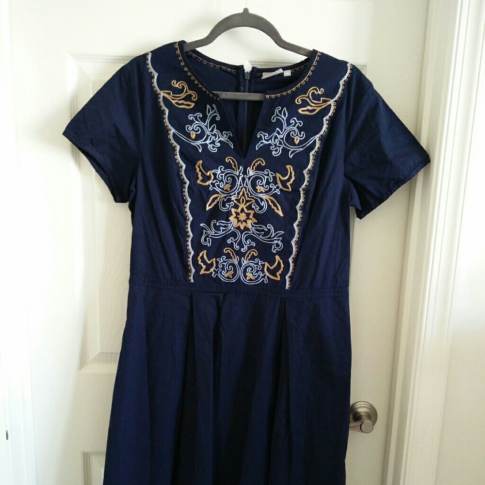 eShakti dress in navy blue